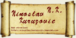 Ninoslav Kuruzović vizit kartica